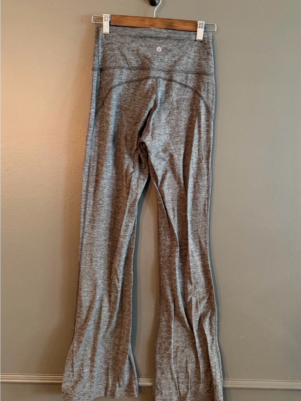 lululemon athletica Gray Flare Yoga Leggings Short - Picture 2 of 2
